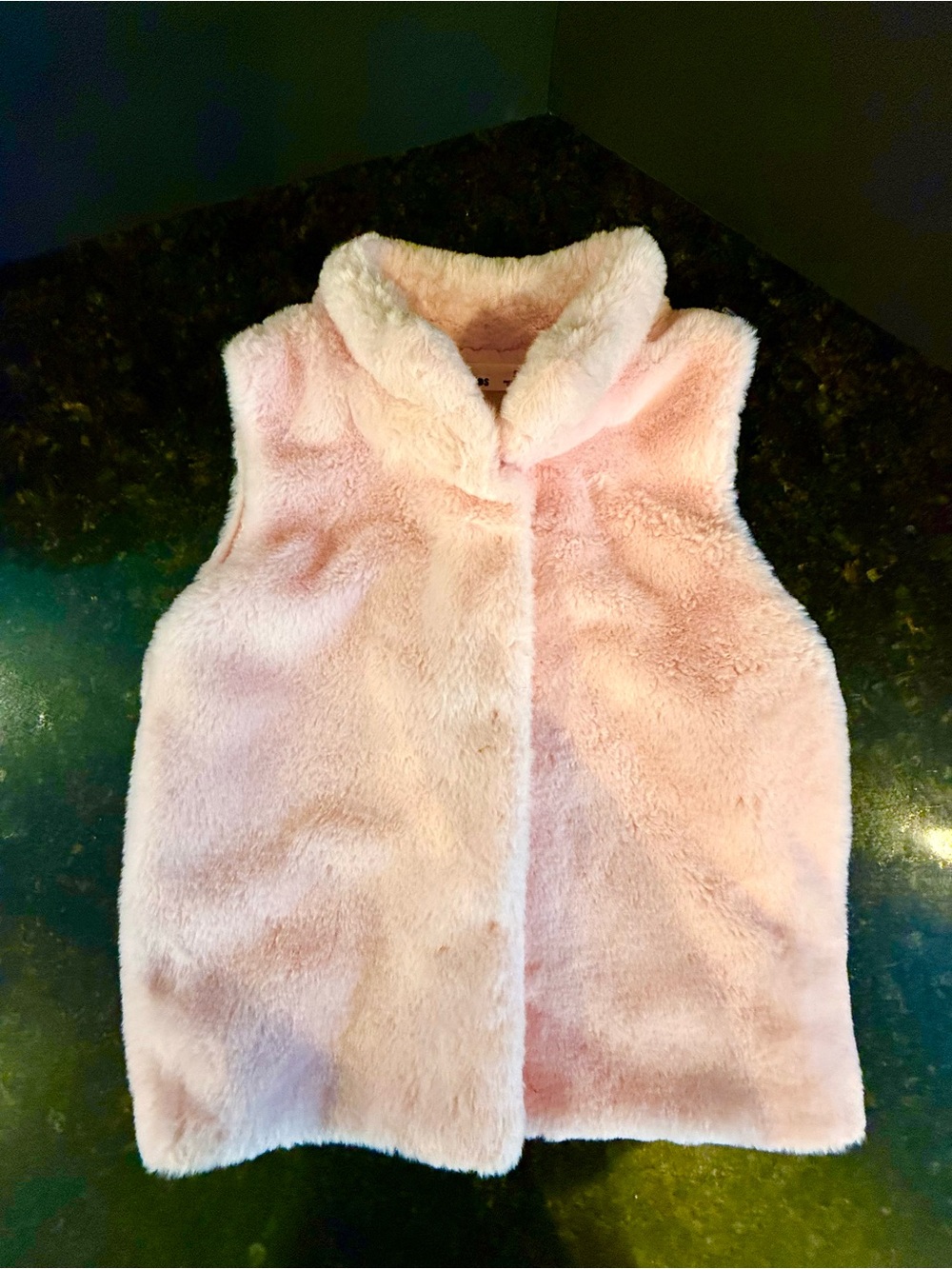 EPIC THREADS Plush Pink Kids Faux-Fur Vest size small princess dress up